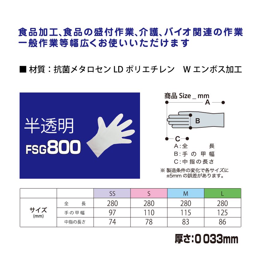 ソフトストレッチ抗菌手袋 200枚 Mサイズ 半透明