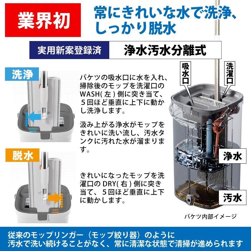 ピュアマスター EBM-280 モップ | 洗濯機能付 マイクロファイバー