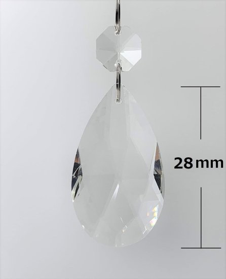 しずく型 透明 28mm 12個セット クリスタルガラス サンキャッチャー 涙 