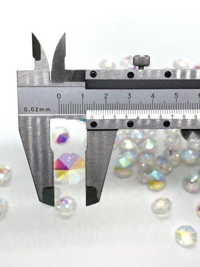 八角 1つ穴 14mm オーロラ 70個 クリスタルガラス ビーズ オクタゴン パーツ ハンドメイド アクセサリー 手芸用品 - sky voyage  サンキャッチャー クリスタルパーツ 手作りアクセサリーの専門店