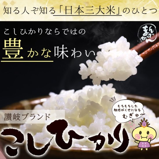 送料無料】【令和4年産新米】 香川県産 「コシヒカリ」 10kgセット - 【公式】讃岐もち麦ダイシモチ専門店｜まんでがんオンラインショップ