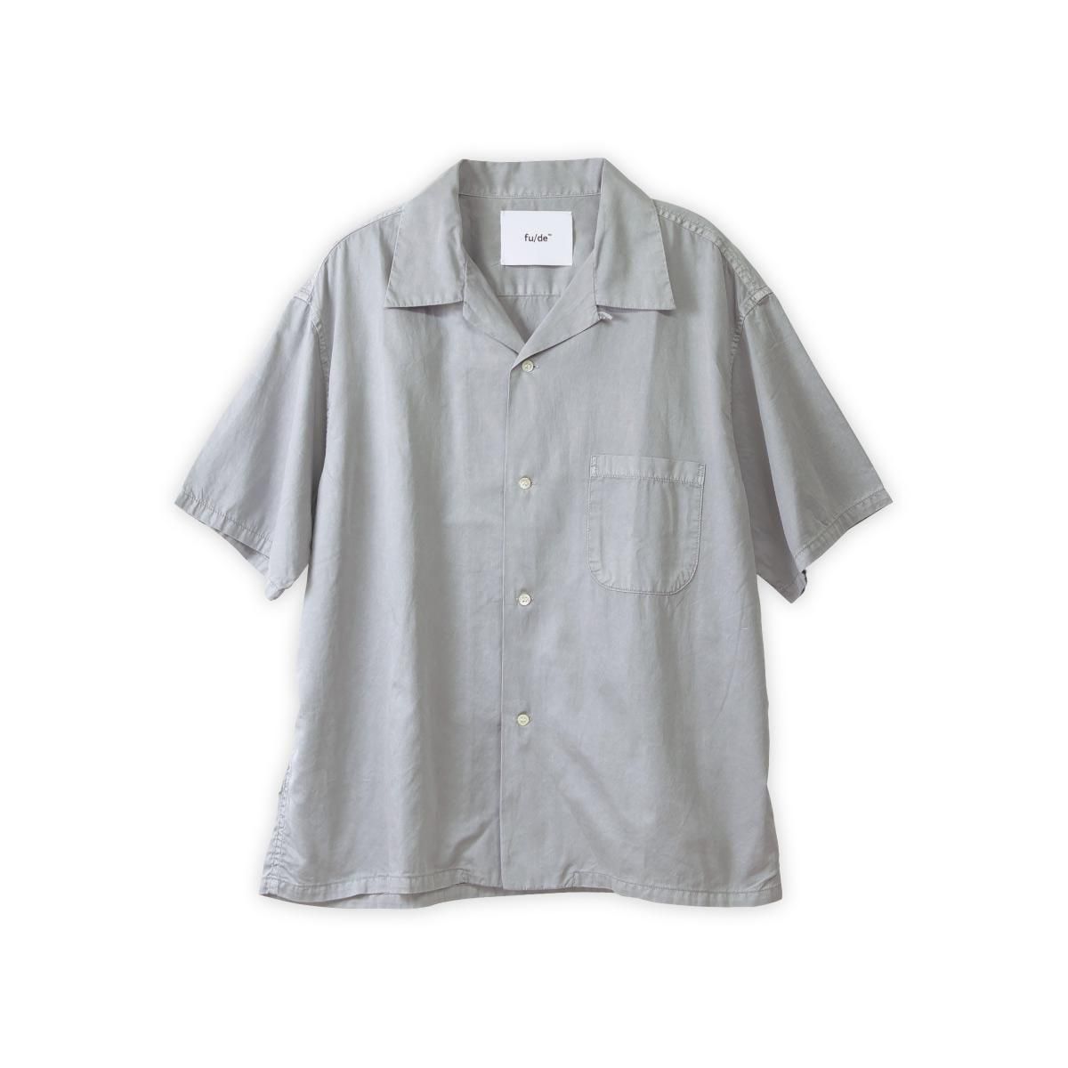 UNUSED Open collar shirt  オープンカラー ステッチ CAHLUMN/Magazine Pocket Chain Stitch Open Collar Shirt