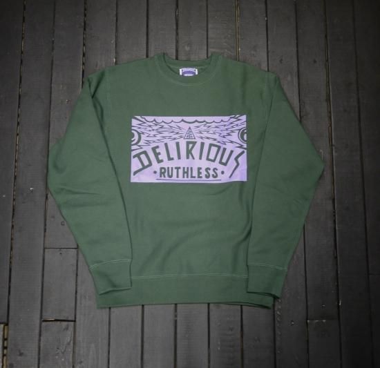 <img class='new_mark_img1' src='https://img.shop-pro.jp/img/new/icons64.gif' style='border:none;display:inline;margin:0px;padding:0px;width:auto;' />DELIRIOUS HEAVY oz SWEAT[D.GREEN]