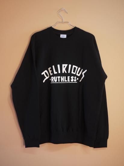 <img class='new_mark_img1' src='https://img.shop-pro.jp/img/new/icons15.gif' style='border:none;display:inline;margin:0px;padding:0px;width:auto;' />DELIRIOUS crew neck sweats[BK]