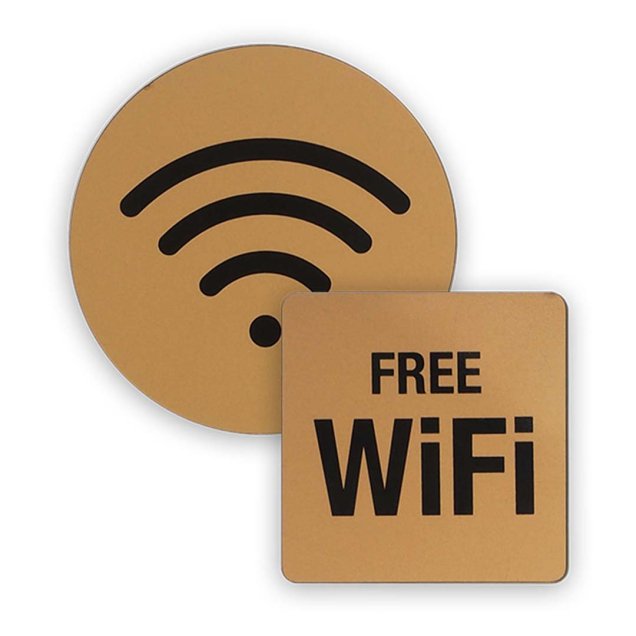 アクリル サインプレート FREE Wi-Fi　フリーワイファイ 80x80mm(円形)　60x60mm　ドアプレート　ドアサイン ドアプレート　サイン　プレート　表札　おしゃれ