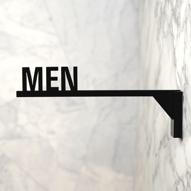 突き出しピクトサイン　MEN　トイレ　お手洗い　男性用トイレ　男子用トイレ　ルームサイン　ドアサイン　ドアプレート　サイン　表札　室札