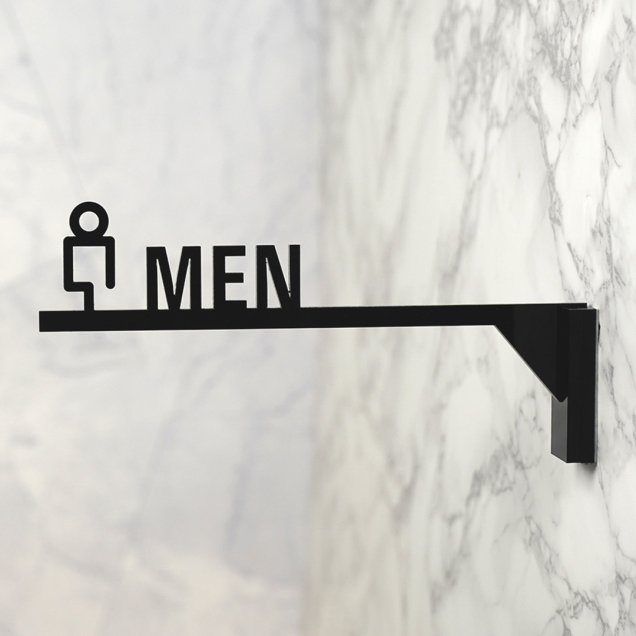突き出しピクトサイン MEN 男性用トイレ 男子用トイレ トイレ お手洗い ルームサイン ドアサイン ドアプレート サイン 表札 室札