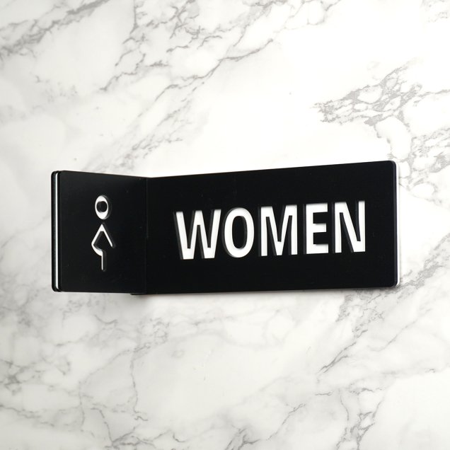 突き出し二重ピクトサイン WOMEN 女性用トイレ 女子用トイレ トイレ お手洗い ルームサイン ドアサイン ドアプレート サイン 表札 室札