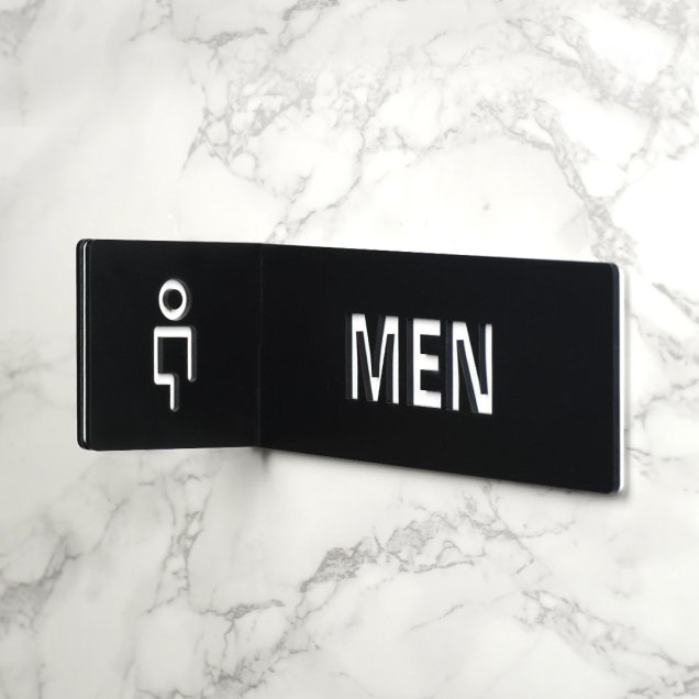 突き出し二重ピクトサイン MEN 男性用トイレ 男子用トイレ トイレ お手洗い ルームサイン ドアサイン ドアプレート サイン 表札 室札