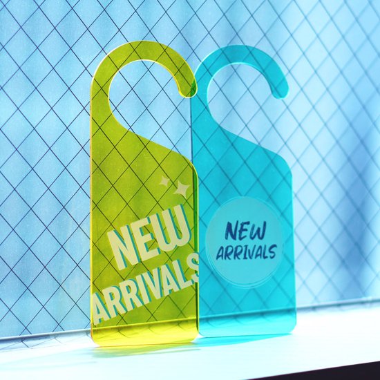 店舗用 ポップサイン NEW ARRIVALS ニューアライバル 新商品 POP ハンガーポップ ポップカード 販促用品 おしゃれ -  signjapan