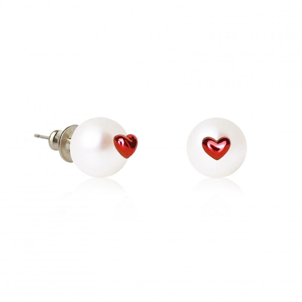 PRINCESS HEART EARRING (RED)