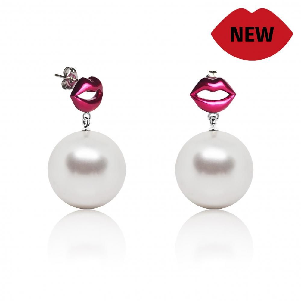 KISS TRAP DROP EARRING (PINK)