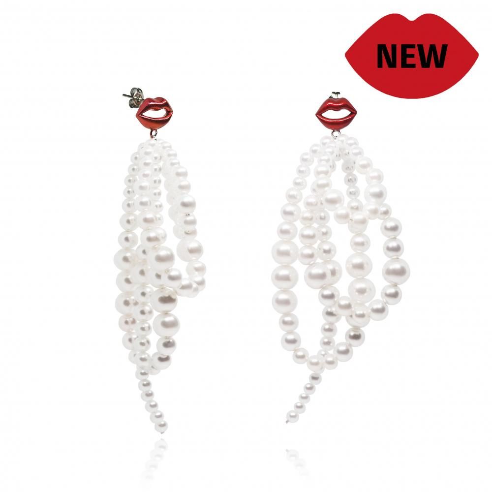 KISS TRAP EARRING (RED)