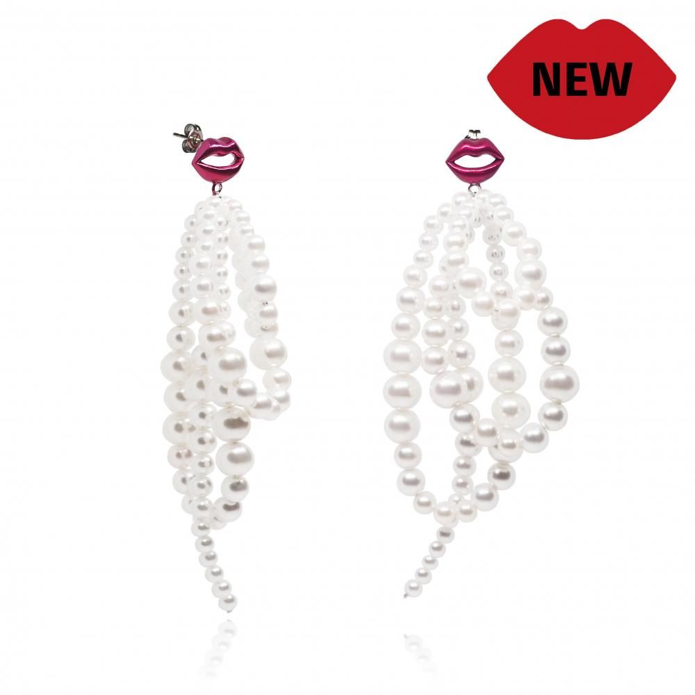 KISS TRAP EARRING (PINK)