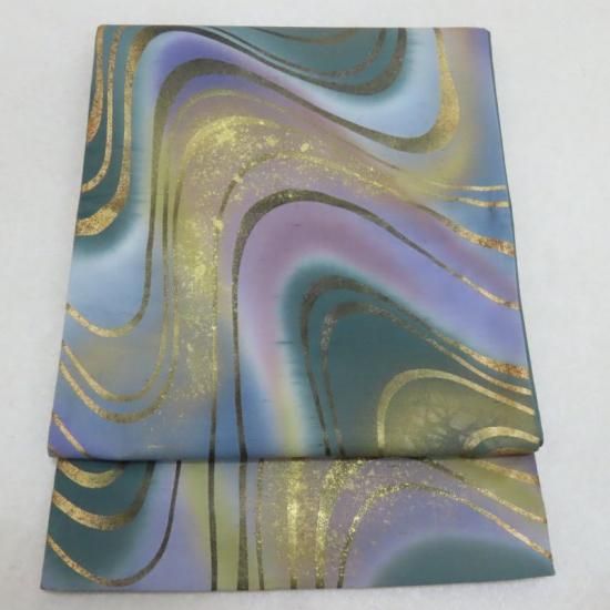 袋帯 牛首紬 石川県指定無形文化財 カジュアル 御仕立上り (3027) l-y