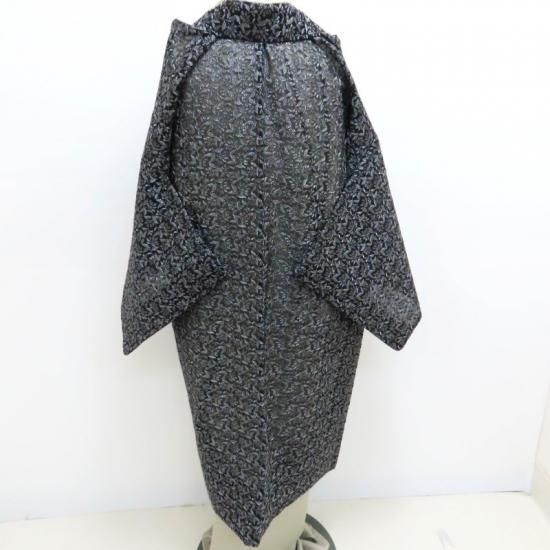 羽織 夏 単衣 長羽織 オーガンジーレース刺繍 手縫い本誂え 黒色リーフ 羽織 夏 単衣 長羽織 オーガンジーレース刺繍 手縫い本誂え 黒色リーフ