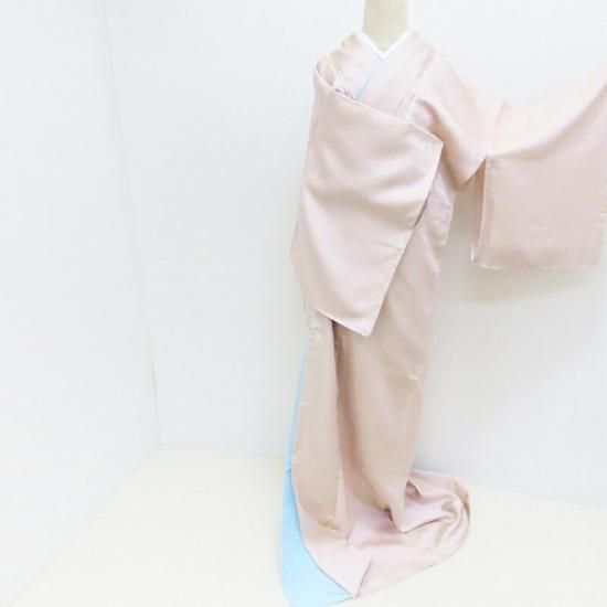 小紋 御召織 黄金繭 桐花文様 比翼付き 御仕立上り(3299)LYM