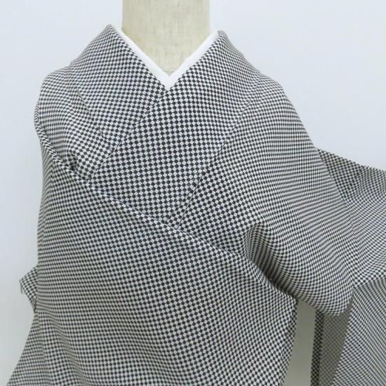 夏 小紋 新品 江戸小紋 絽 錐彫 本誂え 居式当て付御仕立上り