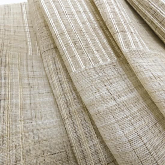 夏 名古屋帯 新品 麻 無料仕立てサービス 九寸名古屋帯 長沙上布