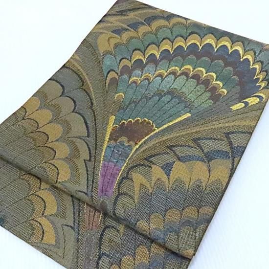 鳥獣戯画 誉田屋源兵衛特選工芸袋帯螺鈿箔 上代49万 重厚な箔使いと織 鳥獣戯画 誉田屋源兵衛特選工芸袋帯螺鈿箔 上代49万 重厚な箔