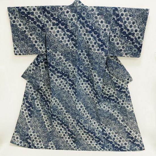 浴衣 夏 綿絽 小紋 菊唐草紋 単衣 盛夏の小紋 御仕立上り(3434