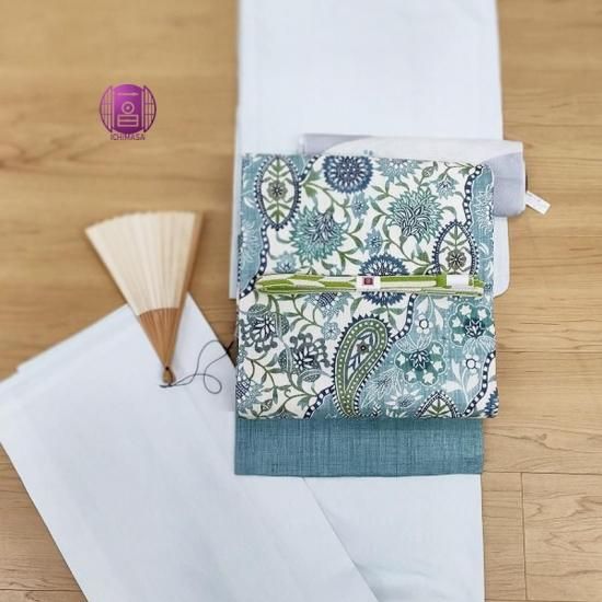 夏 名古屋帯 本麻 新品 栗山吉三郎 「無料御仕立付」 紅型 和染