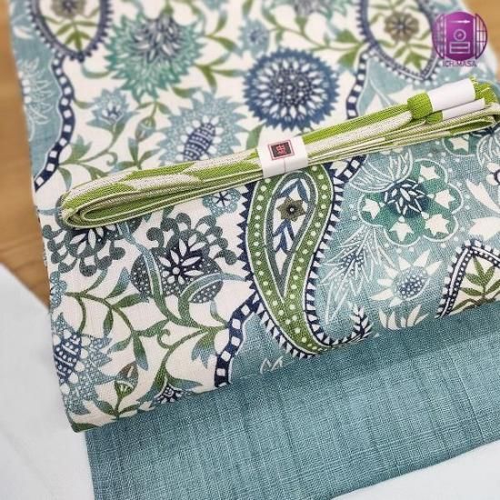 夏 名古屋帯 本麻 新品 栗山吉三郎 「無料御仕立付」 紅型 和染