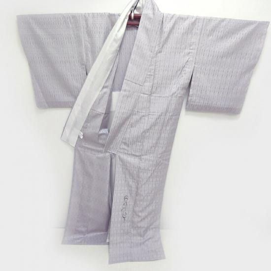 大sale⭐御召⭐仮絵羽⭐刺繍訪問着⭐サラサ 単衣 夏 兼用 紋紗お召織 刺繍 付下げ オリエンタル文様
