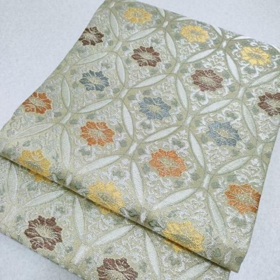 O0288 美品 逸品 宝尽くし 帯匠 誉田屋 正絹 袋帯 O0288 美品 逸品 宝尽くし 帯匠 誉田屋 正絹 袋帯
