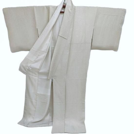 貴久樹 色無地 野蚕糸 ナチュラルタッサー 辻が花 紋意匠織