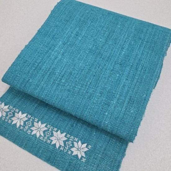 きものヱビス ■ 貴久樹 紬地 刺繍 名古屋帯 いいね！いい値！刺繍帯！】【貴久樹】 創作刺繍紬八寸帯≪お