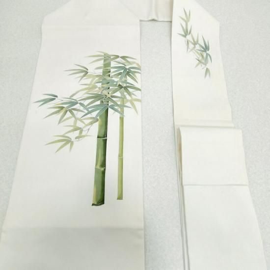 塩瀬刺繍九寸名古屋帯 「若松の菱」通好み 雅なセンス！ 塩瀬刺繍九寸名古屋帯 「若松の菱」通好みの一条