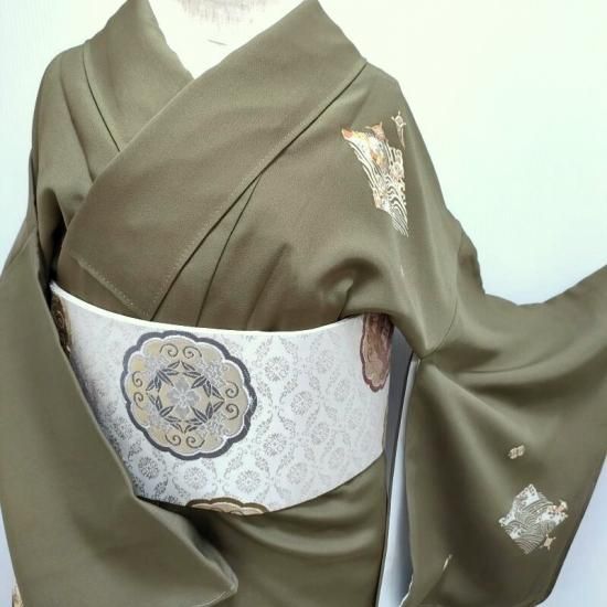 【最終値下げ】405mk47●小紋 単衣 小花にダイヤ 菱つなぎ 金彩●しつけ付 最終値下げ】405mk47○小紋 単衣 小花にダイヤ 菱つなぎ 金彩