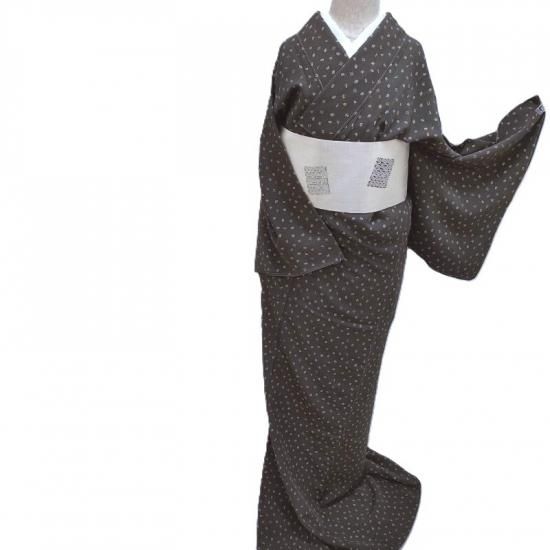 ４点おまとめ★御召織 訪問着 宝尽し文様 吊り暈し染め お茶席着物 (3443) Club藤☆御召織 訪問着 宝尽し文様 吊り暈し染め お茶席着物 (