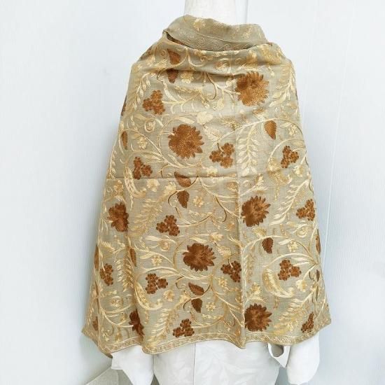 ショール 岡重 OKAJIMA 刺繍 大判 和洋兼用 wool カラーが選べる「木欄色」 フォーマル 訪問着 御仕立上り 和服 着物コーディネート 袋帯 紬 訪問着 きもの お茶席着物 着物初心者 リサイクル着物 小紋 一昌 セレクトきもの一昌 大人の着物 藤林徳扇 婚礼着物 ブライダル  道中着 留袖 サイクル着物 綺麗な着物  名古屋帯 友禅 色無地