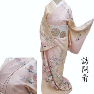 刺繍訪問着 付下 正絹 着物専門店クリーニング済 フォーマル 訪問着・付下げ 【きもの都粋】