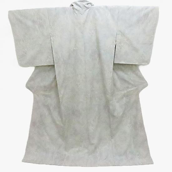 大島紬 白大島紬 草花文様 カジュアル着物 御仕立上り(3470) - きもの