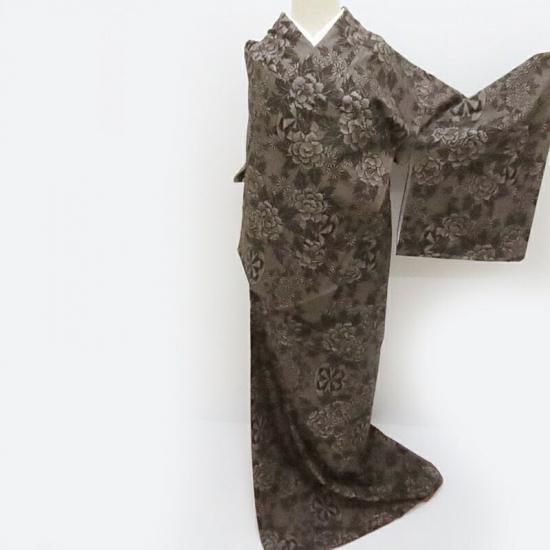 大島紬 御所解花車紋 カジュアル着物 御仕立上り(3470) - きもの 一昌