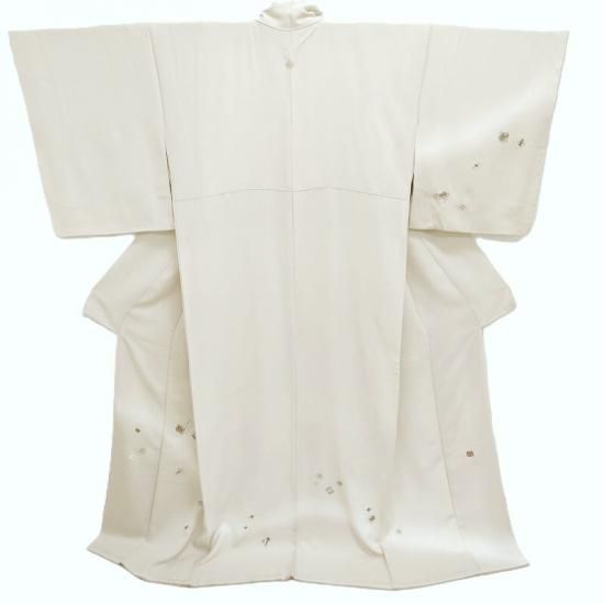 付け下げ 将雪英 刺繍「中国工芸美術大師」人間国宝 宝尽くし紋 練色