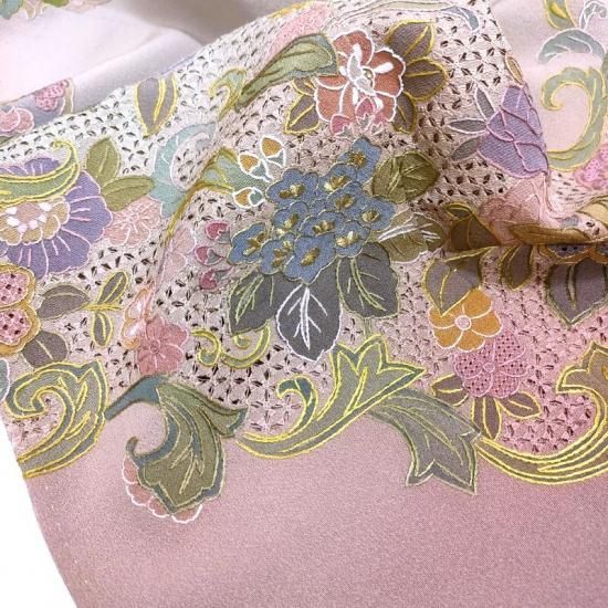 訪問着 蘇州汕頭刺繍 SHAN TOU フォーマル 式事 パーティー 御仕立上り