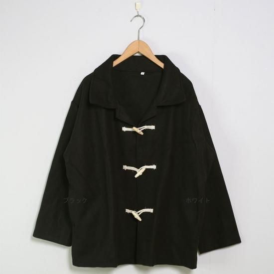 ステンカラー トグルボタン ハーフダッフルコート【即納】韓国