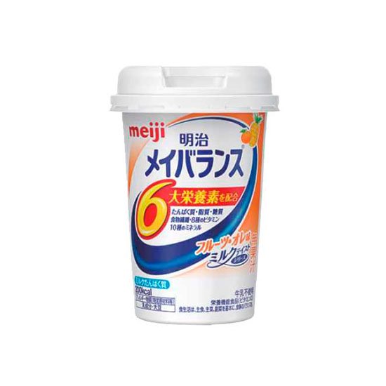 明治メイバランスＭｉｎｉカップ フルーツ・オレ味 １２５ｍｌ × ２４