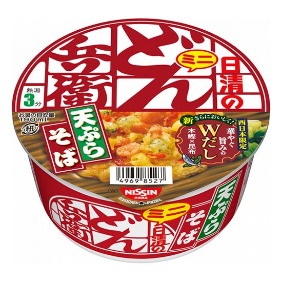 日清のどん兵衛 天ぷらそばミニ ［西］ ４６ｇ × １２個 - 食品、備蓄