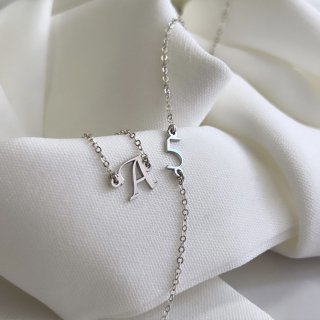 silver925Initial bracelet