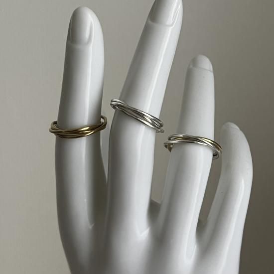 K18三つ編みリング　2739K2505 マリッジリング K18 三つ編み リング brade ring