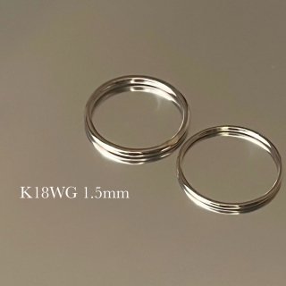 Classy ring K18WG (1.5mm)