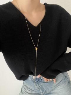 Long coin necklaceGOLD