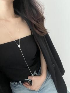 Long coin necklaceSILVER
