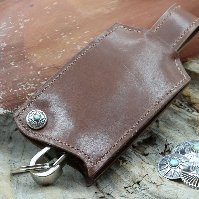 BELAKE キーケース wave leather keycase with turquoise concho （ウェイブレザーキーケース with ターコイズコンチョ）　詳細3