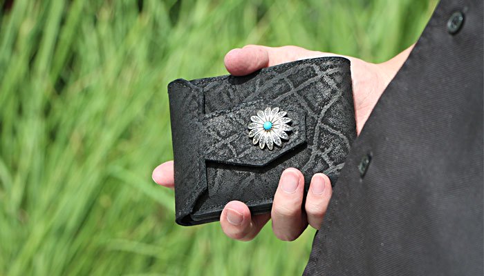 BELAKE ߥ˺ crack black leather mini wallet (å ֥å쥶 ߥ˥å )ܺ2